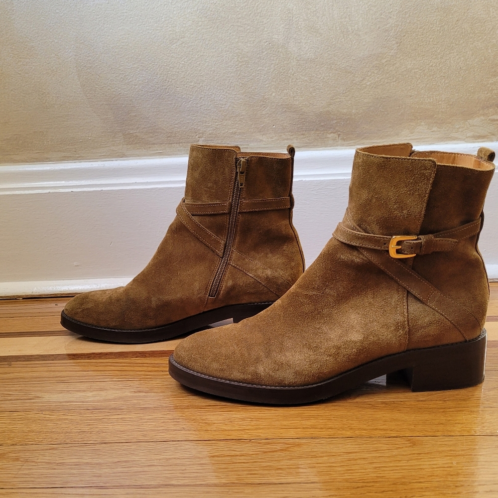 Sezane Brown Suede Ankle Boots - Picture 7 of 13
